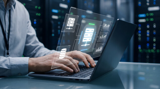 Server Management and IT Infrastructure Dashboard with Database Monitoring and Network Technology