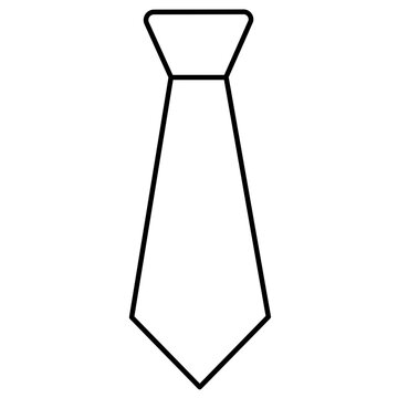 Minimalist necktie line icon vector for business