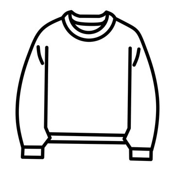 Minimalist sweatshirt vector icon for apparel design