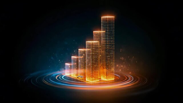 Three-Dimensional Data Columns of Glowing Light Particles