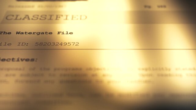 Cinematic Generic Classified Document - The Watergate Files