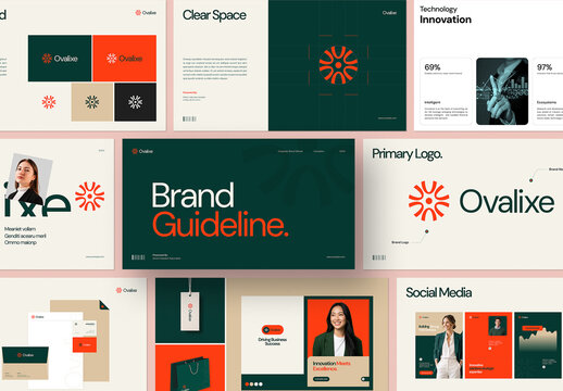 Modern and Clean Corporate Brand Identity Guidelines Layout