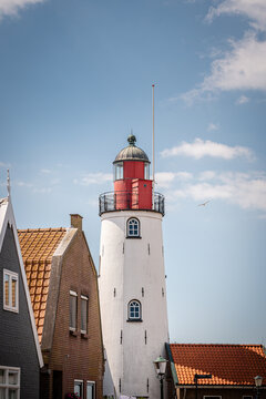 Pittoresk vissersdorp Urk aan het IJsselmeer in Flevoland