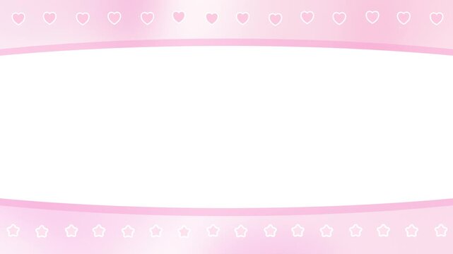 Sweet Pastel Pink Gradient Wallpaper With Cute Pink Heart And Star Video Motion Background