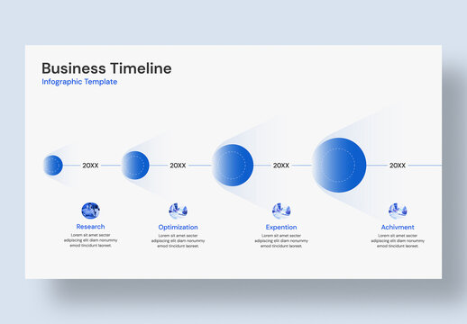 Minimal Business Timeline Infographic Template for Corporate Growth Presentation