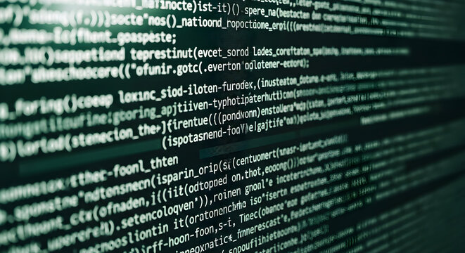 Software Engineering Source Code Lines Displaying Complex Programming Logic On A Digital Computer Screen Monitor Interface For Data Development