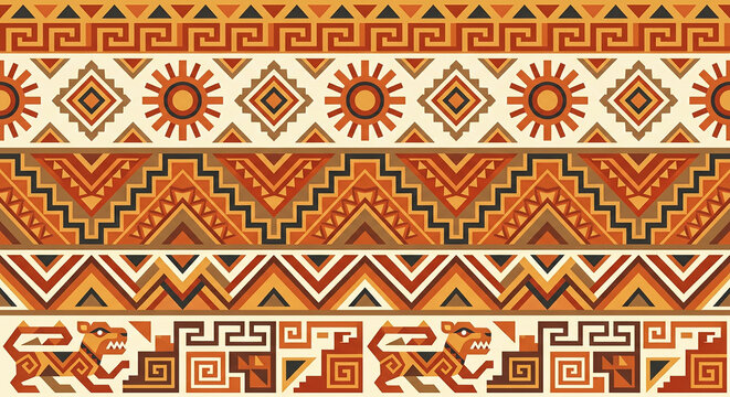 Aztec Tribal Seamless Pattern