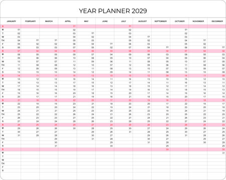annual planner yearly calendar in minimal graphic template for organizer.