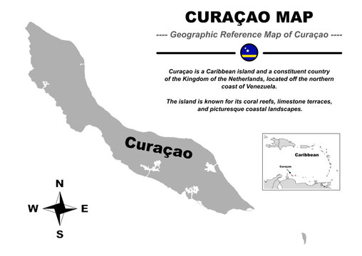 Cura&ccedil;ao Map &ndash; Geographic Reference Map of Cura&ccedil;ao