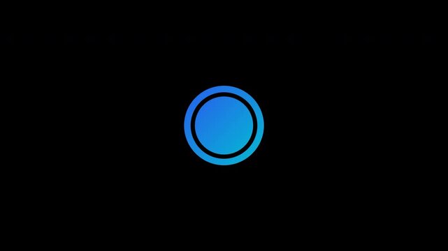 Pulsing Circle Loading Animation in Blue and Cyan with Transparent Background
