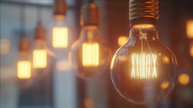 Bright light bulb with the words 'sunglasses and champagne written on it, in a vintage style setting