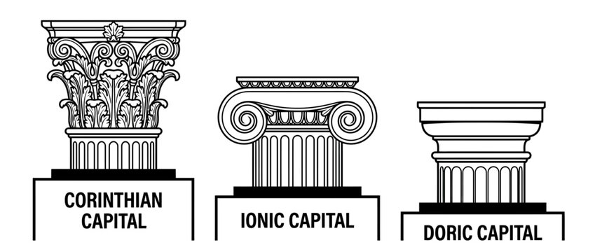 Ancient Greek Column Capitals: Doric, Ionic, Corinthian Styles