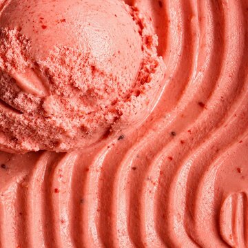 Black Raspberry Chip lce Cream. Isolated on transparent background.