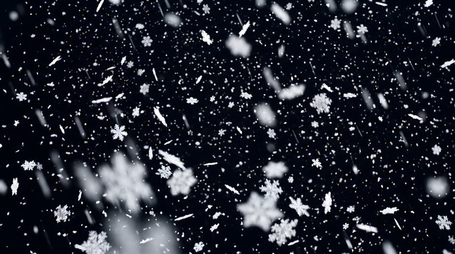 Falling snowflakes texture background for winter design and festive overlays