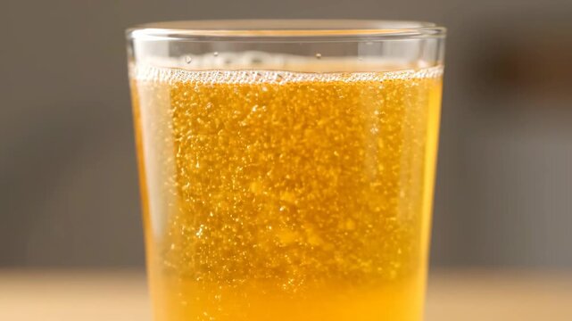 Czech ginger lemonade fizzy drink close-up