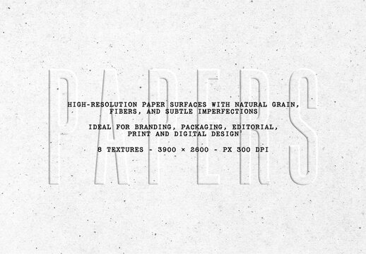 Paper Textures Collection For Design And Branding