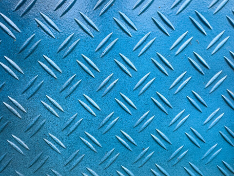 blue diamond plate background texture