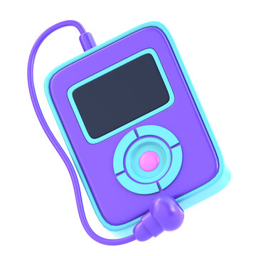 3D Retro CD Player Portable Compact Disc Audio Device Render for UI UX Design Mobile App Interface Website Landing Page E Commerce Marketplace Social Media Content