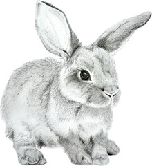 rabbit isolated on white