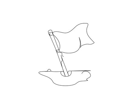 Abstract illustration of a flag, typically used to signify surrender. 