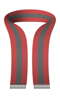 Dise&ntilde;o de bufanda tejida a multiple combinacion de colores