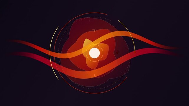 Sleek Abstract Orange Energy Vector Motion Design