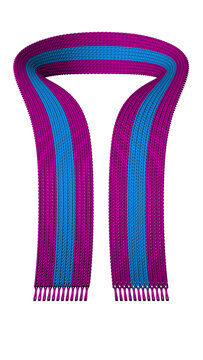 Dise&ntilde;o de bufanda tejida a multiple combinacion de colores