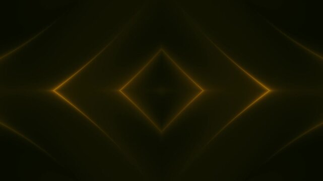 Gold Rhombus Glowing Lines Pulsating Motion Background for Corporate and Broadcast Media