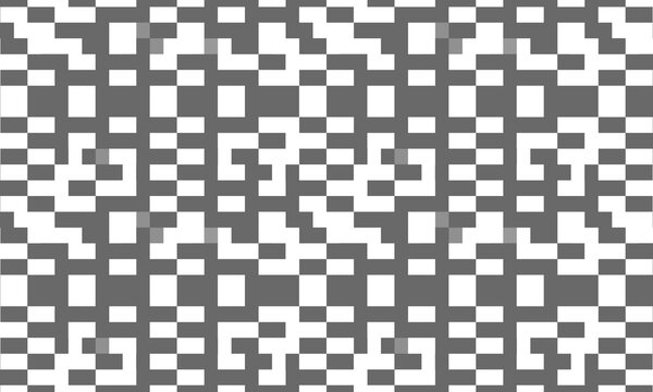 Abstract Black and White Pixel Mosaic Pattern