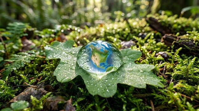 Dew Drop on Leaf Highlighting Nature's Tiny Beauty in Morning Light