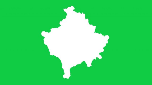 Kosovo wiggle animation map loop green background