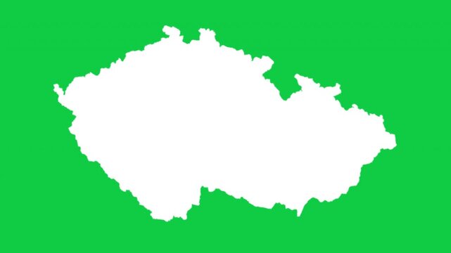 Czechia wiggle animation map loop green background