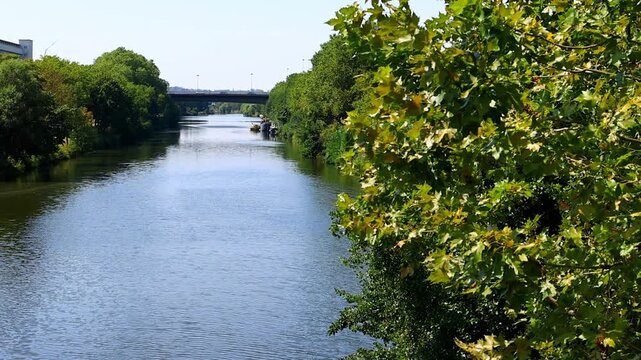 the saar river near saarbruecken germany 4k video