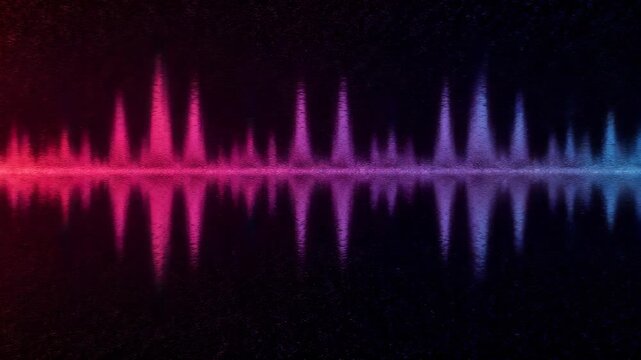 Shifting Magenta and Violet Spectral Textures of an Audio Waveform for Music Videos, Digital Displays, Sound Engineering, Abstract Backgrounds, and Tech Presentations Video