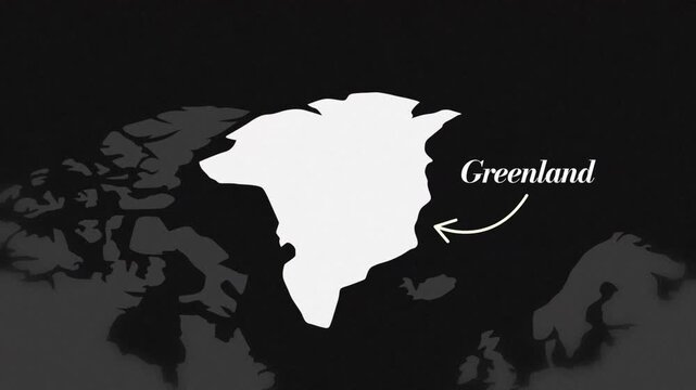 Greenland Highlighted on Map of North America &ndash; Geographic Location and Territory Identification
