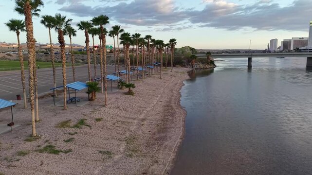 Scenic Colorado River Trail in Laughlin Nevada Desert and Riverside Setting