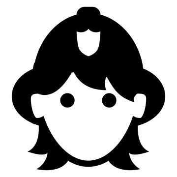 Icono con dibujo sencillo de la cabeza de una mujer bombero con casco de seguridad