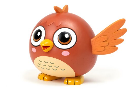 Cute cartoon owl with big expressive eyes