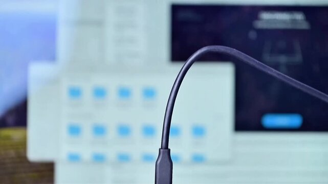 External Hard Drive Connected to Laptop for Data Storage and Backup