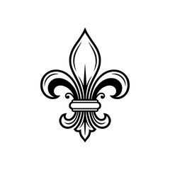 Fleur de lis sign icon isolated on white background © sljubisa