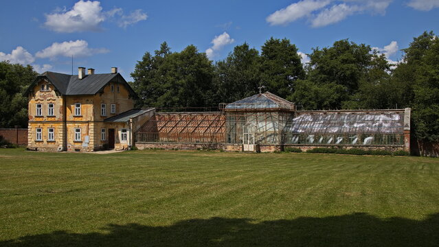 Old greenhouse in Tepla abbey in Tepla, Karlovy Vary Region, Czech republic,Europe
