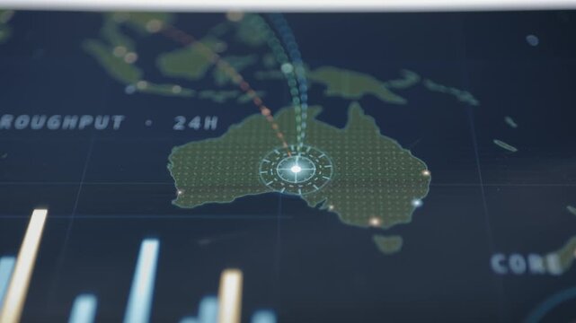 Australian 24h throughput monitoring with dynamic bar analytics