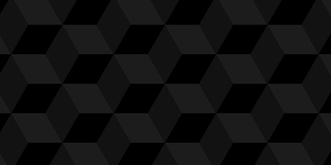 Fototapeta premium Minimal structure box black wall structure paper abstract cube. geometric triangle element mosaic tile wall decoration cube wall grid wallpaper.