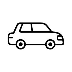 Fototapeta premium Car Vehicle Transportation SVG Vector Outline Icon Minimalist Line Art Illustration