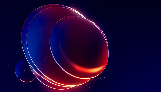 3D Neon Glass Sphere