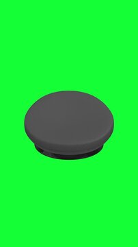 4k Resolution Vertical Video for Social Media: Aviation Leadership, Airline Authority, Pilot Profession And Travel Service Concept. Captain Hat With Gold Trim And Wing Emblem Loop Animated On Green 