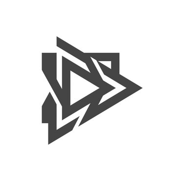 Sharp geometric arrowhead logo for fast forward motion.
