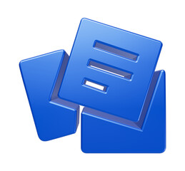 A vibrant glossy three dimensional blue letter 'b' graphic element digitally rendered isolated on transparent background © MdMaynul