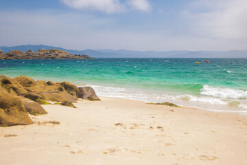 Obraz premium Landscape of cien islands in Galicia