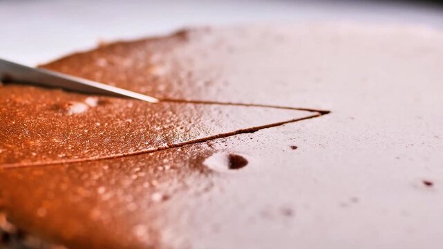 Italian chocolate coffee cheesecake is beautifully plated, cut into a slice, and enjoyed with a spoon, creating appealing dessert footage for restaurants, food advertising, menus and culinary projects